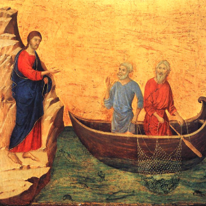 The Calling of Peter and Andrew. Duccio di Buoninsegna. (c. 1255-1319)